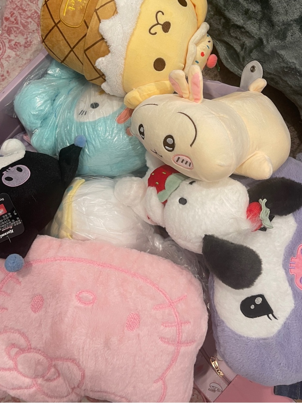 Sanrio Bundle Plush and Makeup case full of goodies